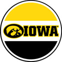 Iowa Hawkeyes Tigerhawk Circle Vinyl Decal