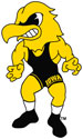 University of Iowa Herky Wrestling Mascot Decal 1